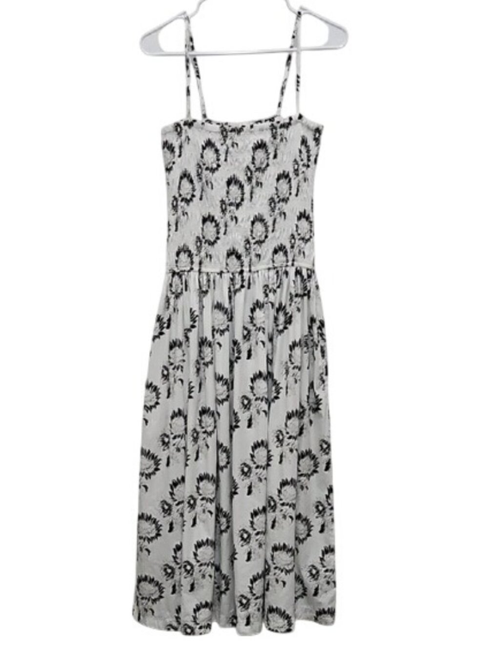 Madewell Poplin Peony Mid Maxi Smocked Dress Medium New Women's Floral - Picture 2 of 15